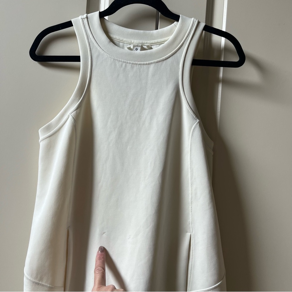 lululemon Softstreme Back In Action Dress color White size 6 - Picture 8 of 15
